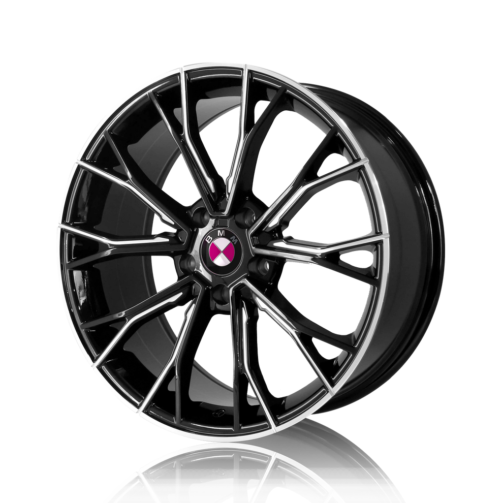 BMW 19 inch Reproduction Wheels Gloss Black Machined Lip BM355 ...