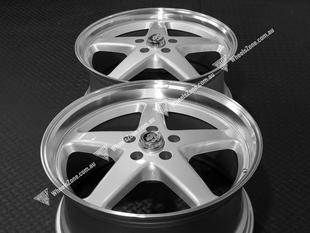 Holden 20 inch Walkinshaw Style Reproduction Wheels Silver Machined Lip ...