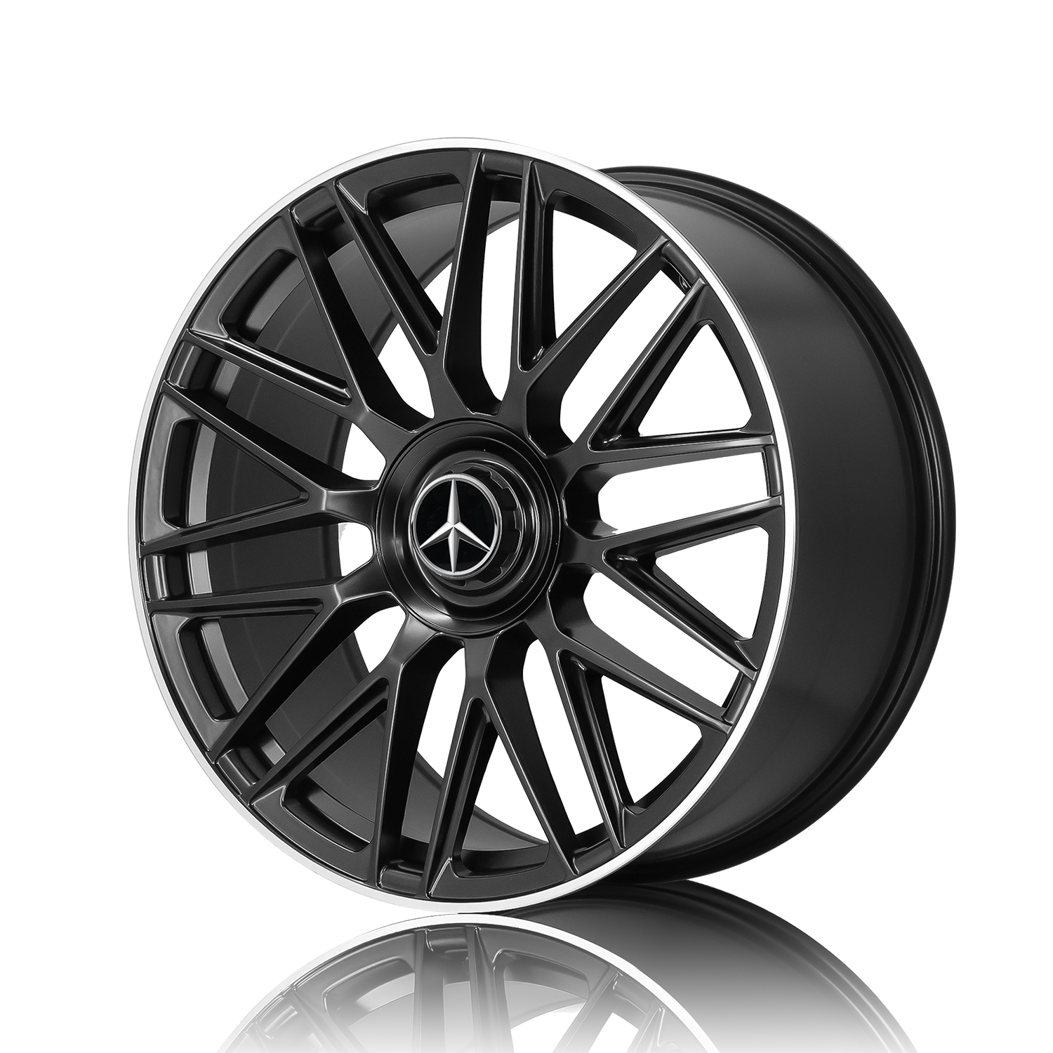 Mercedes/AMG 20 inch Reproduction Wheels Satin Black Machined Lip MC17 ...