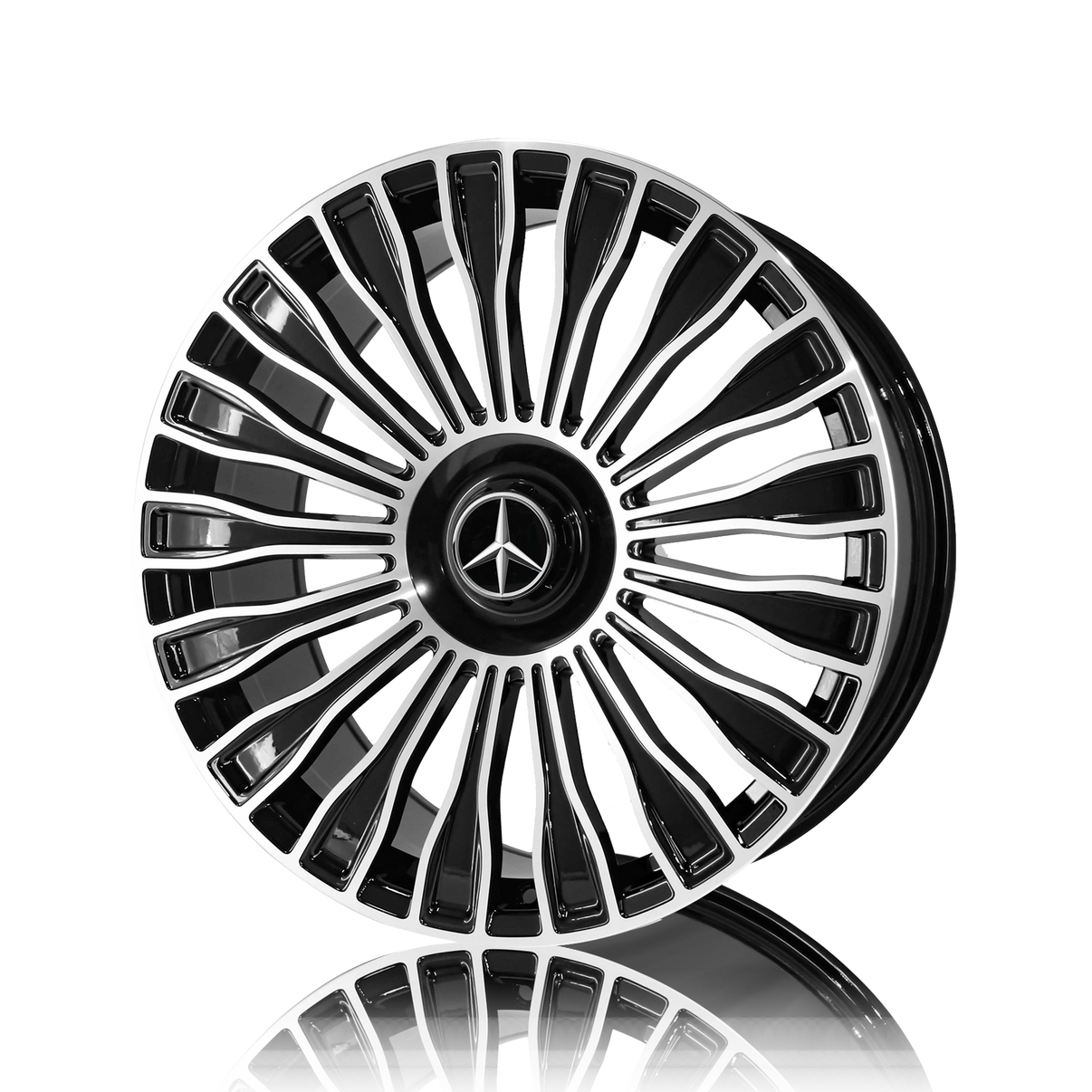 Mercedes/AMG 20 inch Reproduction Wheels Gloss Black  Machined Face MC822