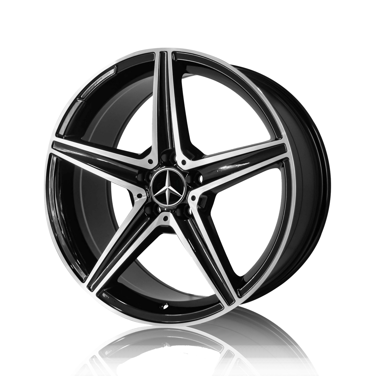 Mercedes/AMG 19 inch  Reproduction Wheels Gloss Black  Machined Face MC825