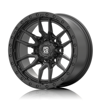 PDXX 17 inch Offroad 4X4 Wheels Full Satin Black BUSH