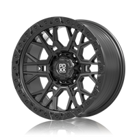PDXX 17 inch Offroad 4X4 Wheels Full Satin Black RAGE