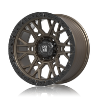 PDXX 17 inch Offroad 4X4 Wheels Satin Bronze w/ Black Machined Ring RAGE