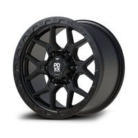 PDXX 17 inch Offroad 4X4 Wheels Full Satin Black ROCK