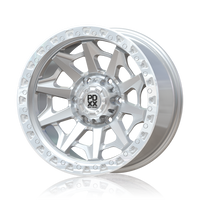 PDXX 17 inch Offroad 4X4 Wheels Silver w/ Machined Ring VIKING