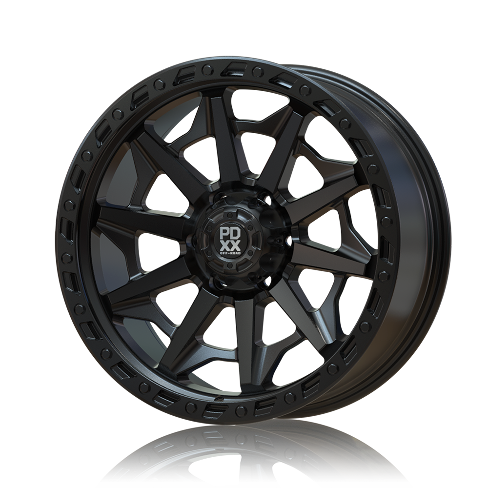 PDXX 20 inch Offroad 4X4 Wheels Satin Black VIKING