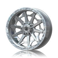 PDXX 20 inch Offroad 4X4 Wheels Silver w/ Machined Ring VIKING
