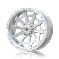 PDXX 20 inch Offroad 4X4 Wheels Silver w/ Machined Ring VIKING