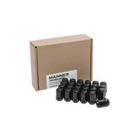24Pcs M12x1.5 Acorn Lug Nuts Black