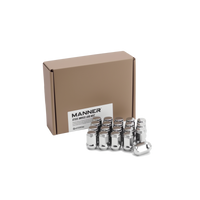 Acorn Lug Nuts 1/2", 19mm Hex, Length 35mm, Steel, Chrome - 20 Pcs Pack