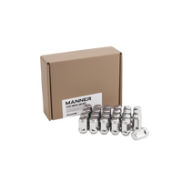Acorn Lug Nuts 12x1.5 , 19mm Hex, Steel, Chrome - 24 Pcs Pack